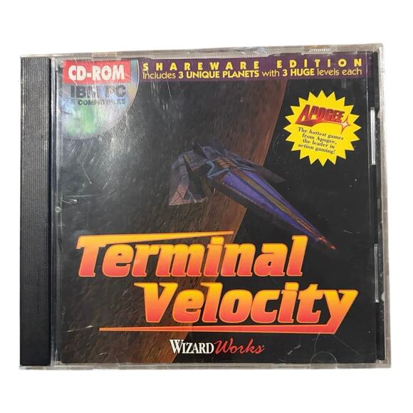 Terminal Velocity PC CD-ROM (1995) WizardWorks Shareware Edition Apogee Game - Picture 1 of 4